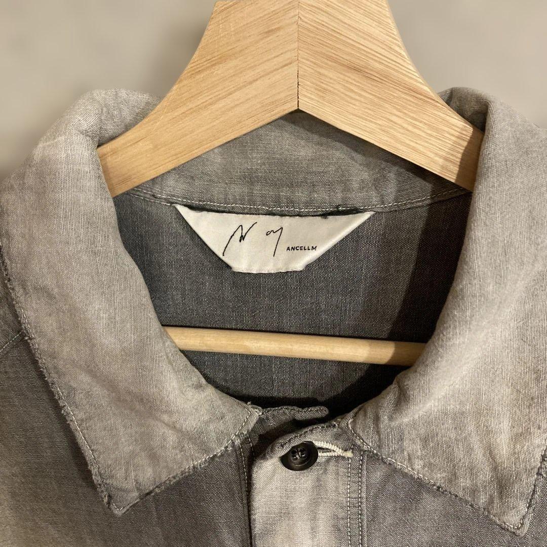 ジャケット・アウター 25SS ANCELLM CHAMBRAY SHIRT JACKET BLACK