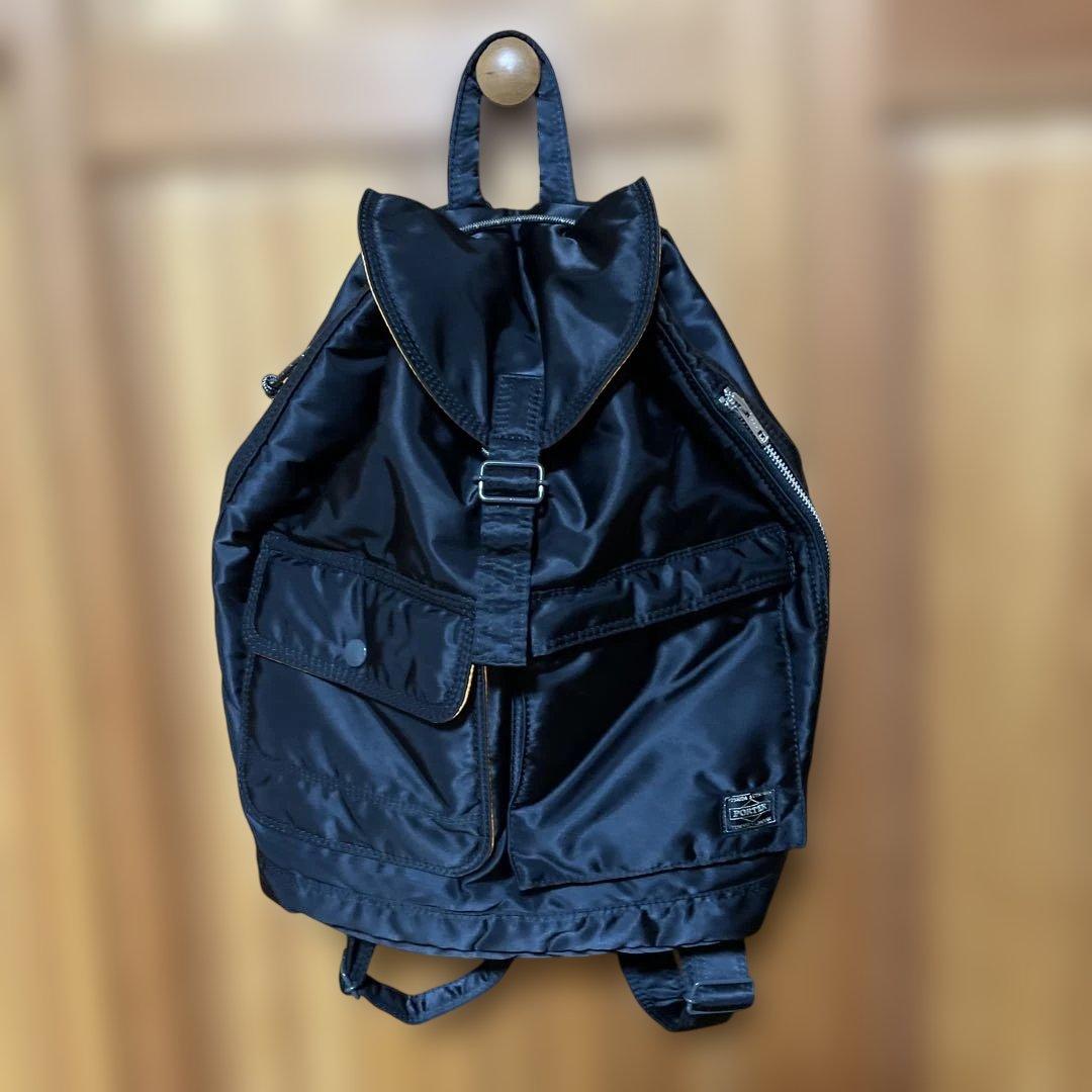 PORTER ブラック ナイロン バックパック