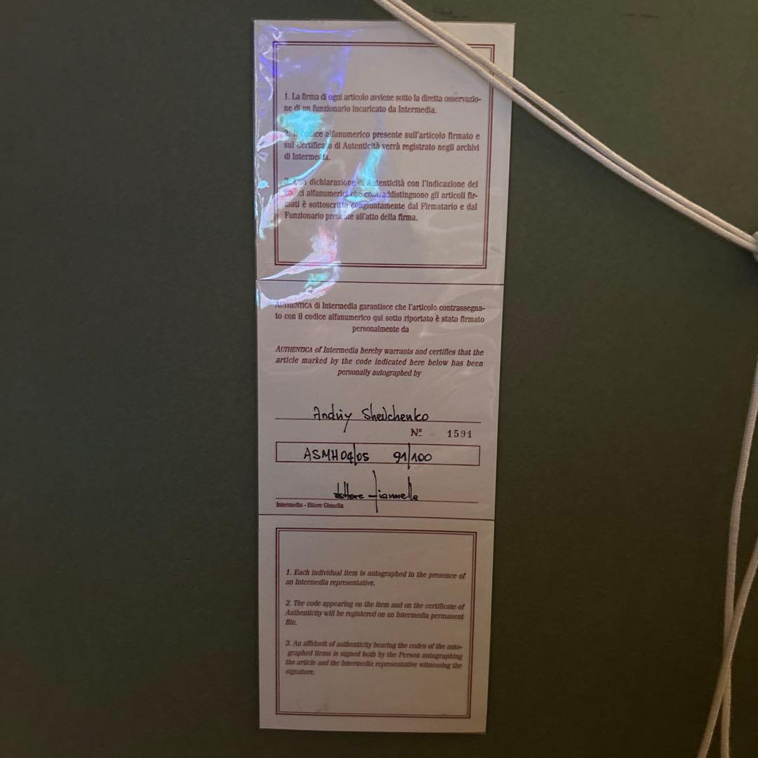 ACミラン シェフチェンコ サイン ユニフォーム バロンドール記念 100枚限定