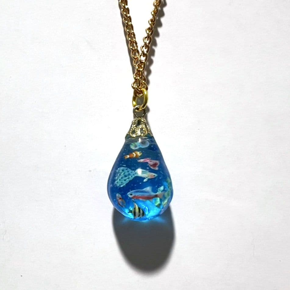 ❤️チャルメラ❤️星の海　小さな水族館　Sea drop✩。°ネックレス