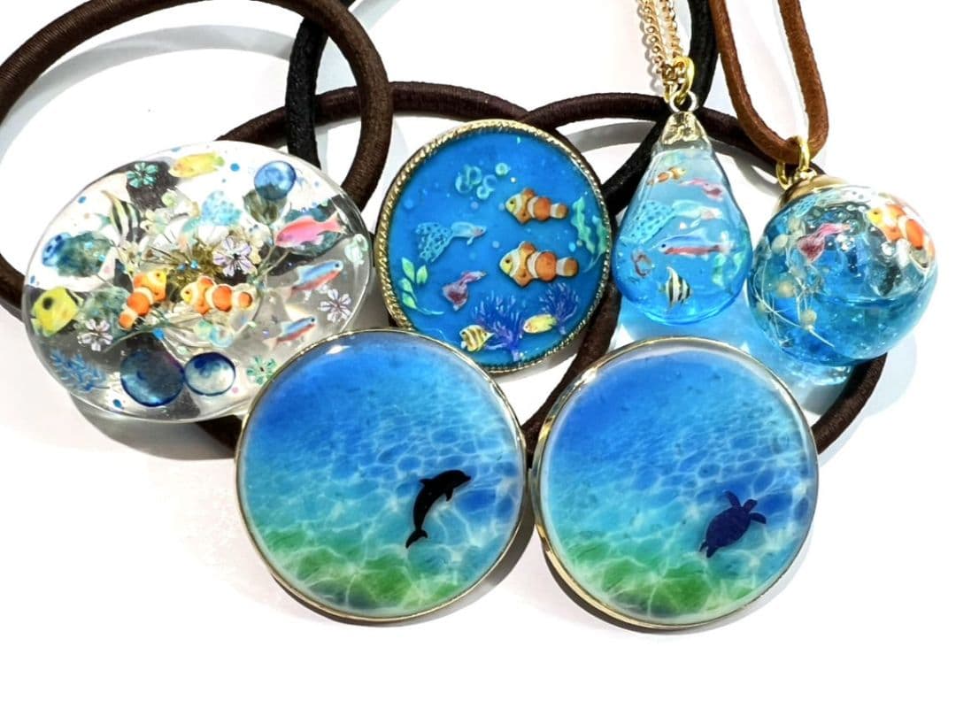 ❤️チャルメラ❤️星の海　小さな水族館　Sea drop✩。°ネックレス