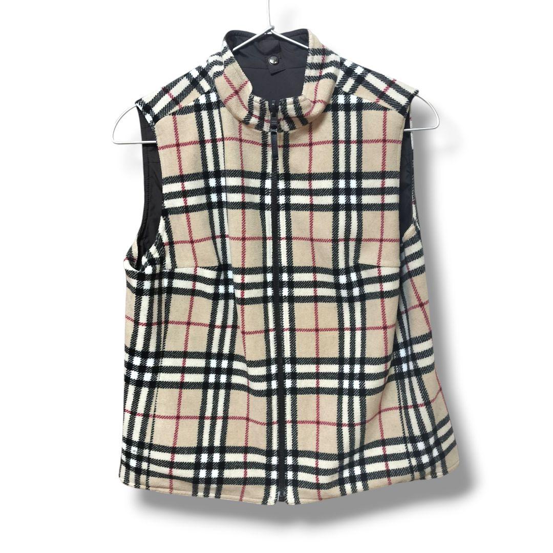 【BURBERRY LONDON】リバーシブルベスト　ノバチェック柄　38