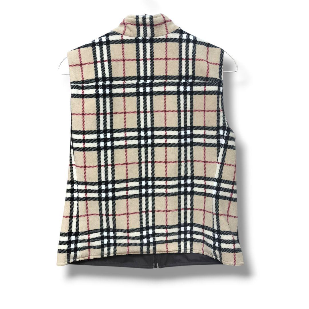 【BURBERRY LONDON】リバーシブルベスト　ノバチェック柄　38