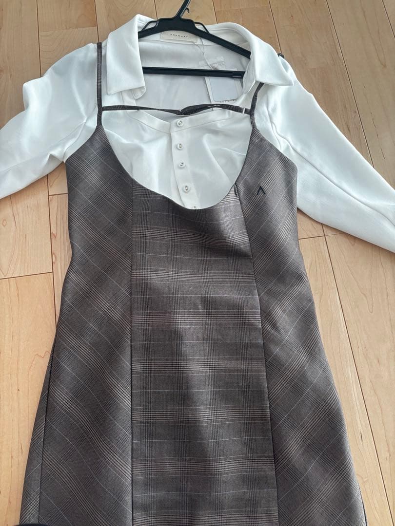 ワンピース Betty layered check dress