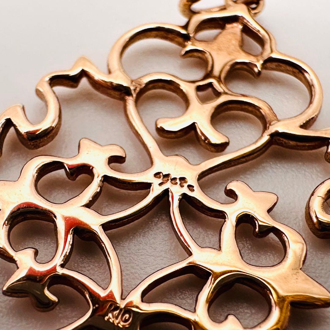 agete k10 透かし　チャーム　ペンダント　ジャスミン　PG