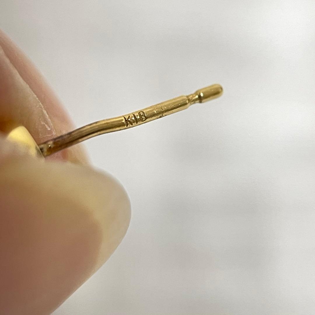ゴールド ダイヤモンド スタッドピアス 片耳用