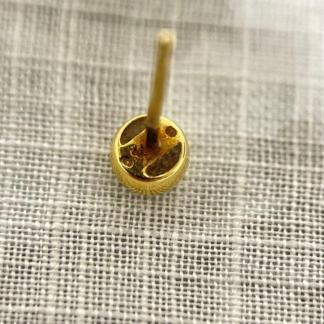 ゴールド ダイヤモンド スタッドピアス 片耳用