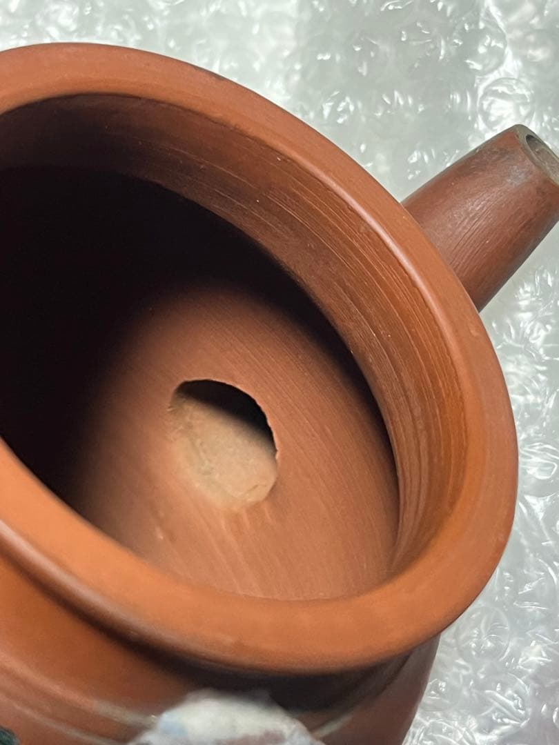 急須　ポット　茶器　常滑焼　雪香　朱泥