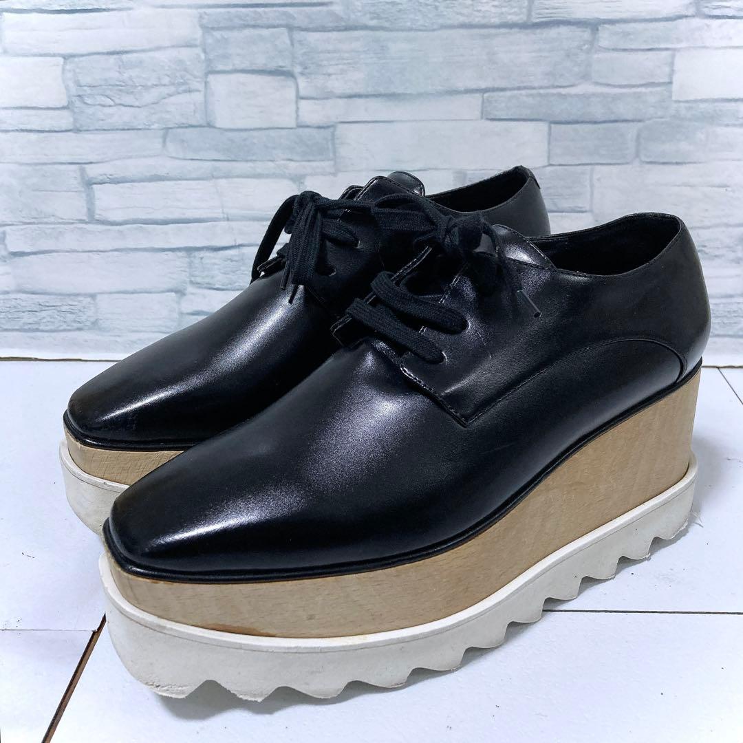 ステラマッカートニー エリス 厚底 プラットフォーム ブラック 黒 23 36