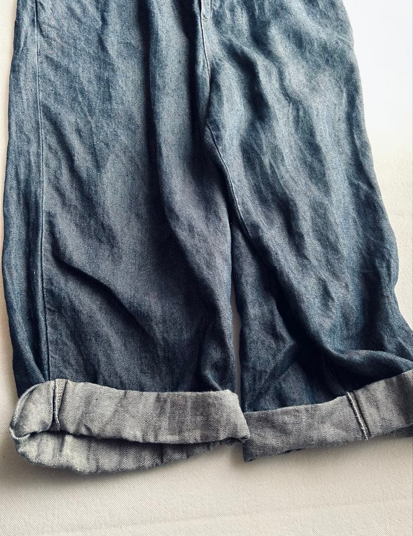 ウティ outil リネンオーバオール　サイズ1 美品