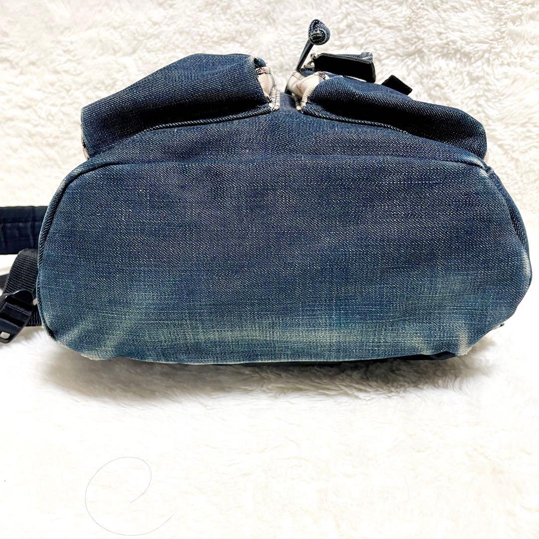 【激レア✨】バーバリー ブラックレーベル デニム リュック ノバチェック 廃盤品