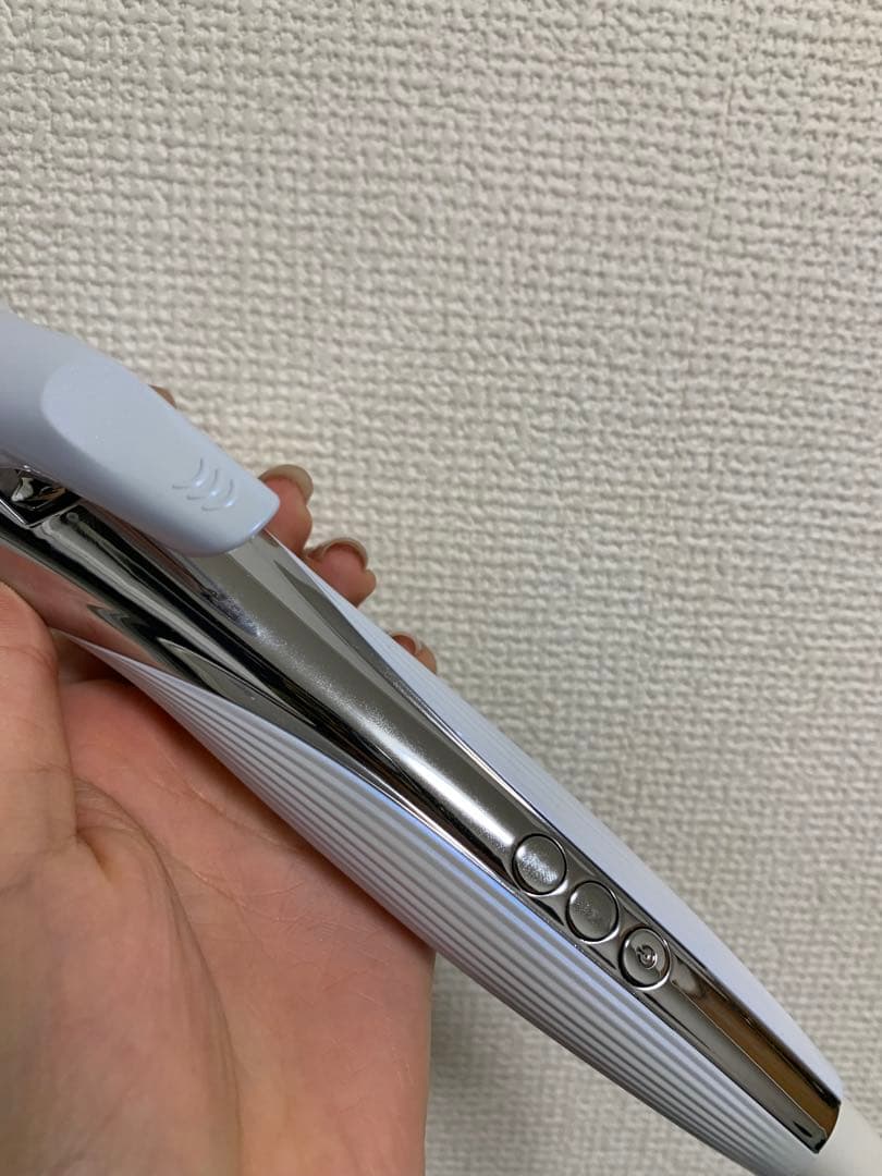 ホワイト カールアイロン 温度調節機能付き