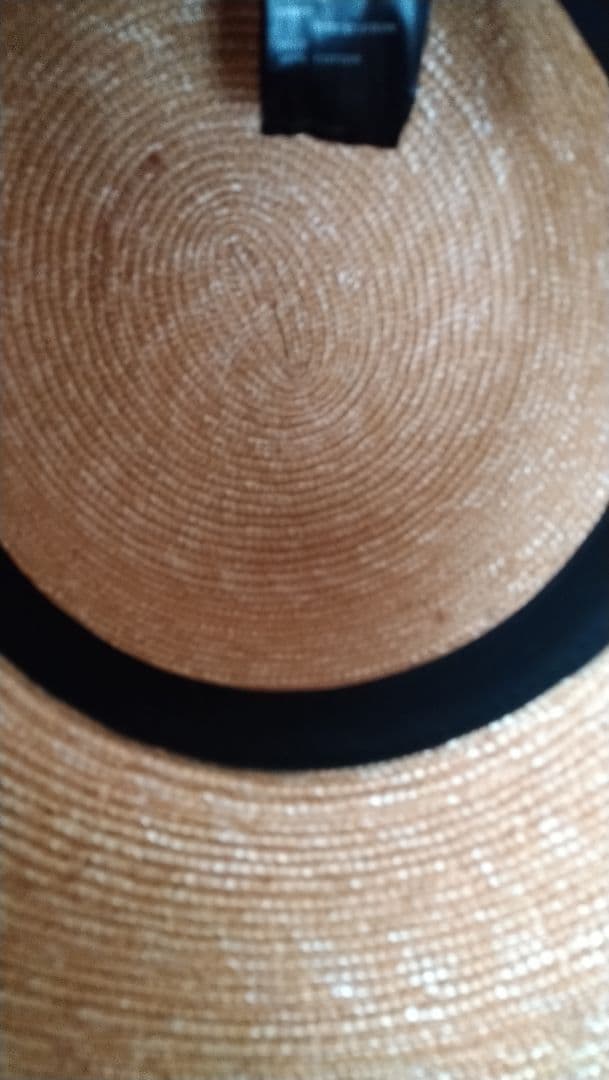 試着のみ　シャポードオーChapeaud'O ストローハット カサブランカ　黒