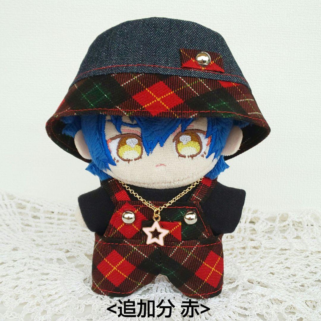 ×××ねこ✣ あんスタ いつぬい ぬい服 デニムバケハサロペット 赤青