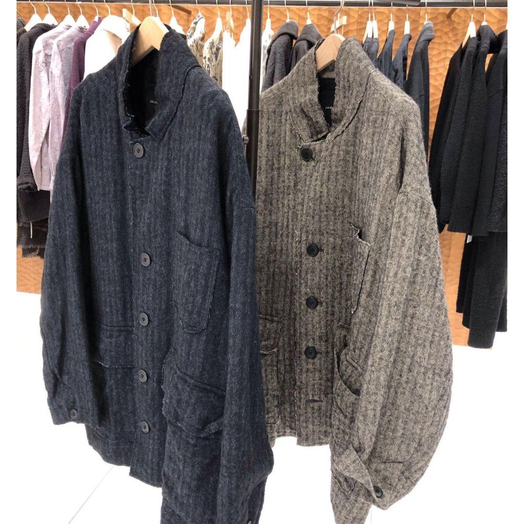 pas de calais✨️リネン ウール ヘリンボンジャケッ ト ゆったり❁