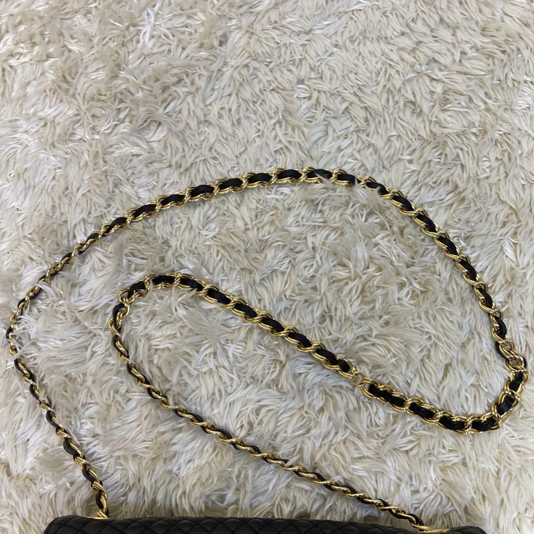 【極美品】✨BALLY キルティング　チェーンショルダーバックBK ゴールド金具