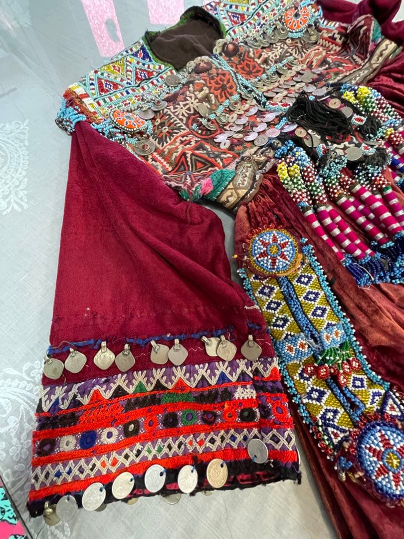 値下げ激レア！ビンテージ/アフガン民族衣装ドレス[YA]