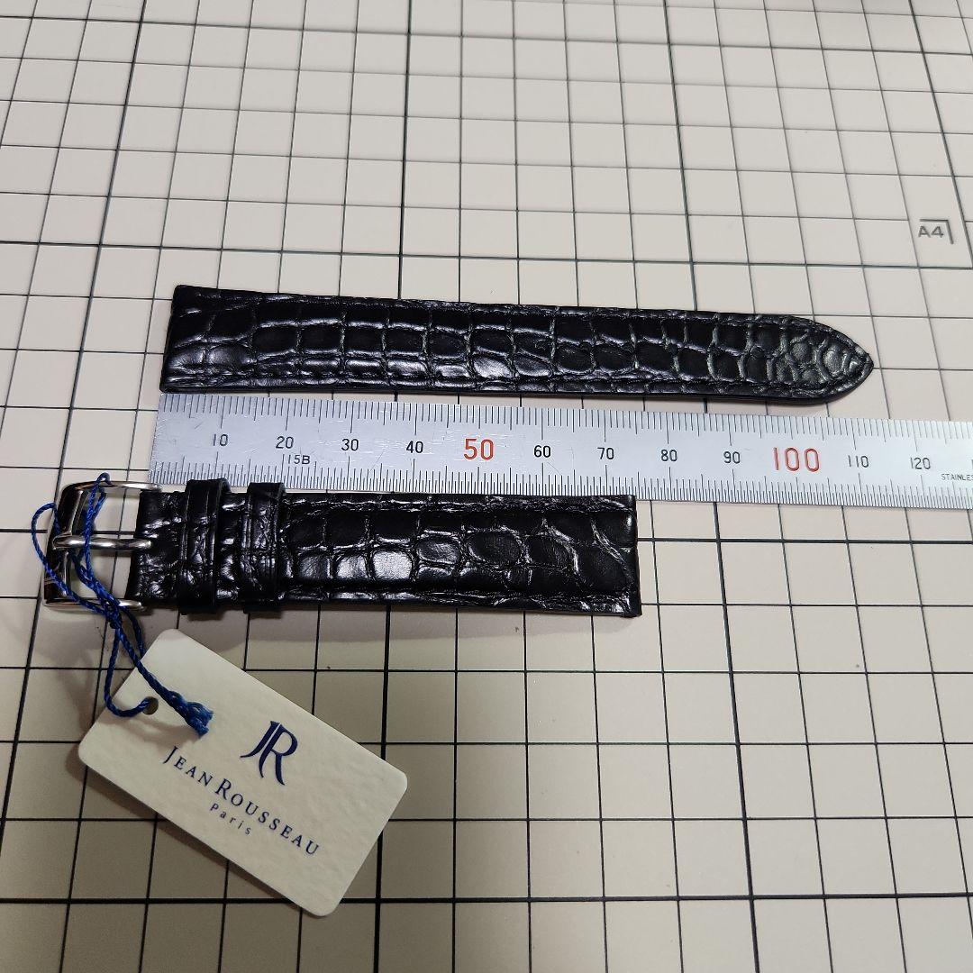 (新品未使用 大特価)ジャンルソー 既製品時計ベルト 18mm 黒③