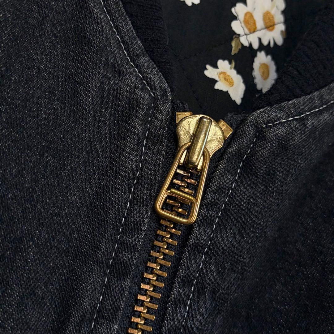 ☆希少☆ピンクハウス　MA-1中綿ジャケットブルゾン　バッグプリント　デニム