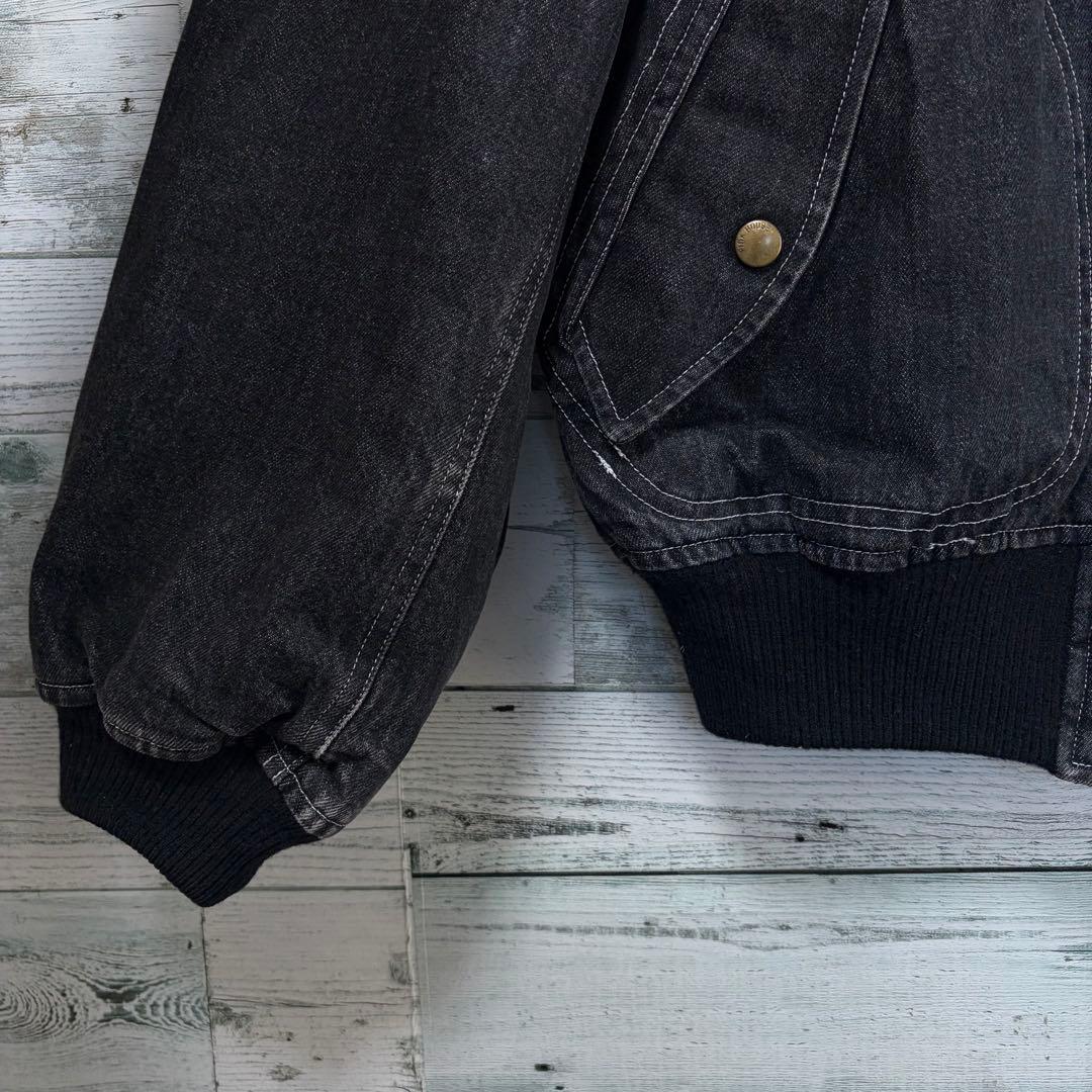 ☆希少☆ピンクハウス　MA-1中綿ジャケットブルゾン　バッグプリント　デニム