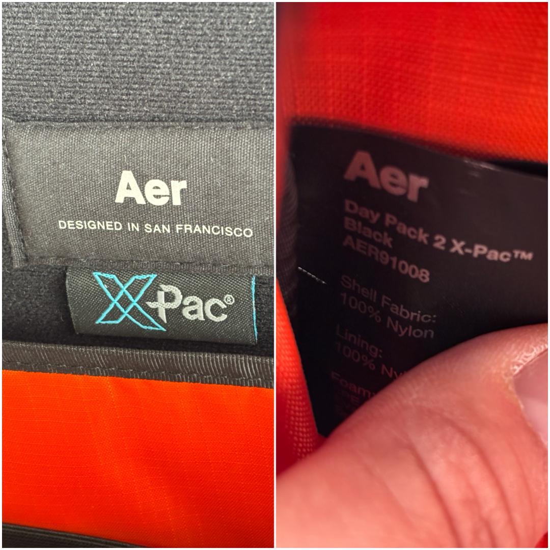 美品 AER エアー X-PAC デイパック リュック 2層 防水 ブラック