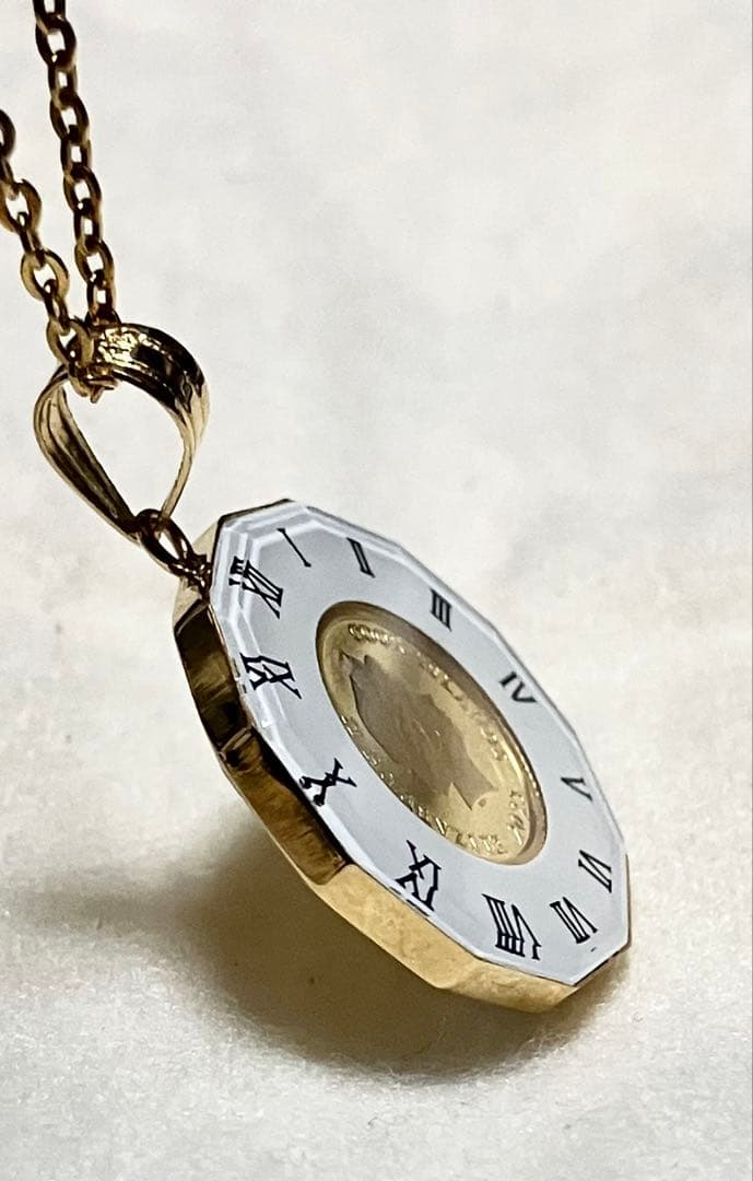 【期間限定価格】 K24ペンダントトップ バチカン枠K18 ゴールドトップ2個！