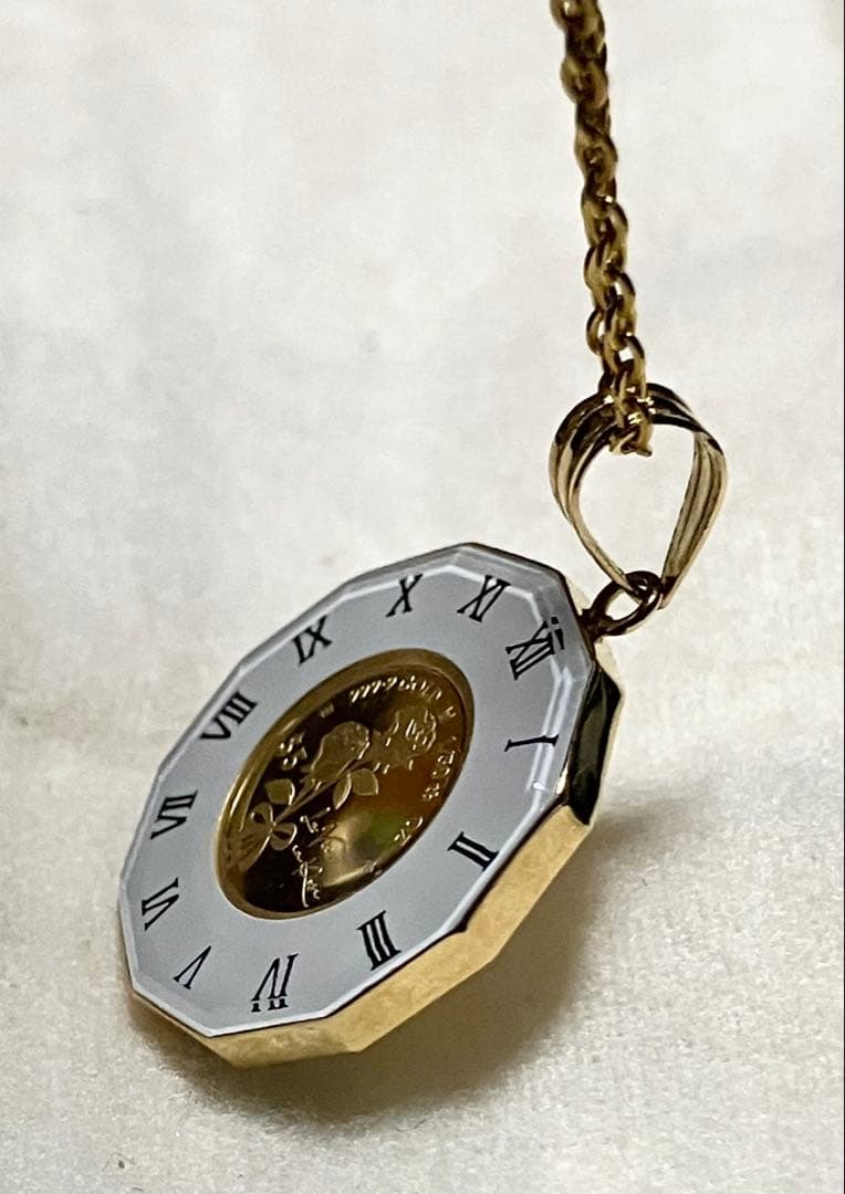 【期間限定価格】 K24ペンダントトップ バチカン枠K18 ゴールドトップ2個！