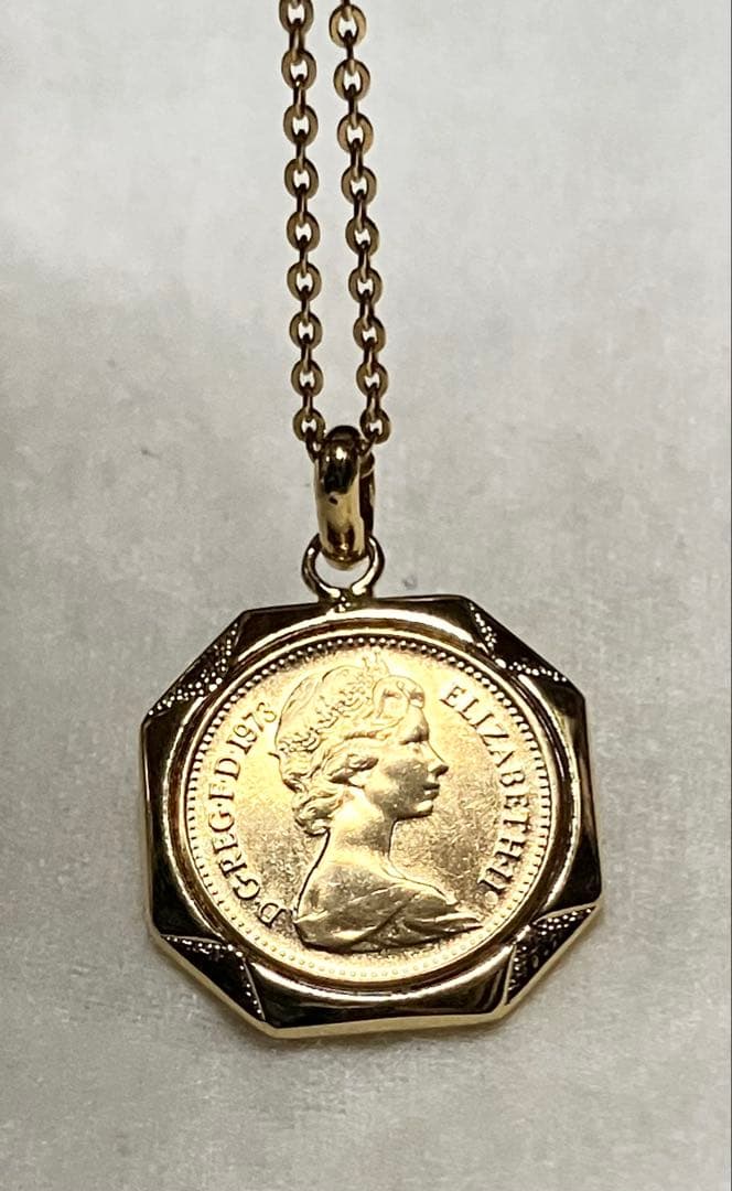 【期間限定価格】 K24ペンダントトップ バチカン枠K18 ゴールドトップ2個！