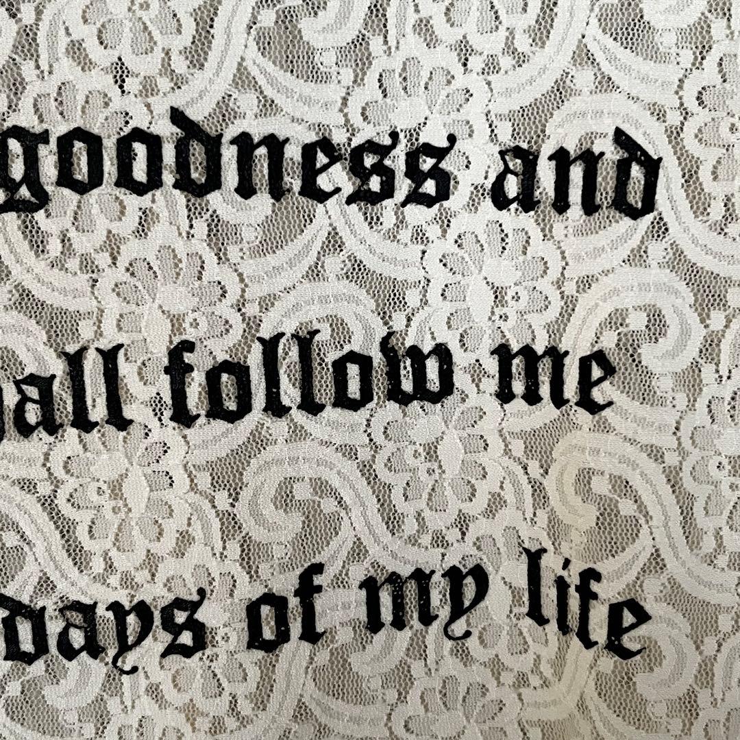 プランクプロジェクト　レースシアープリントカットソー　ホワイト　長袖　シースルー