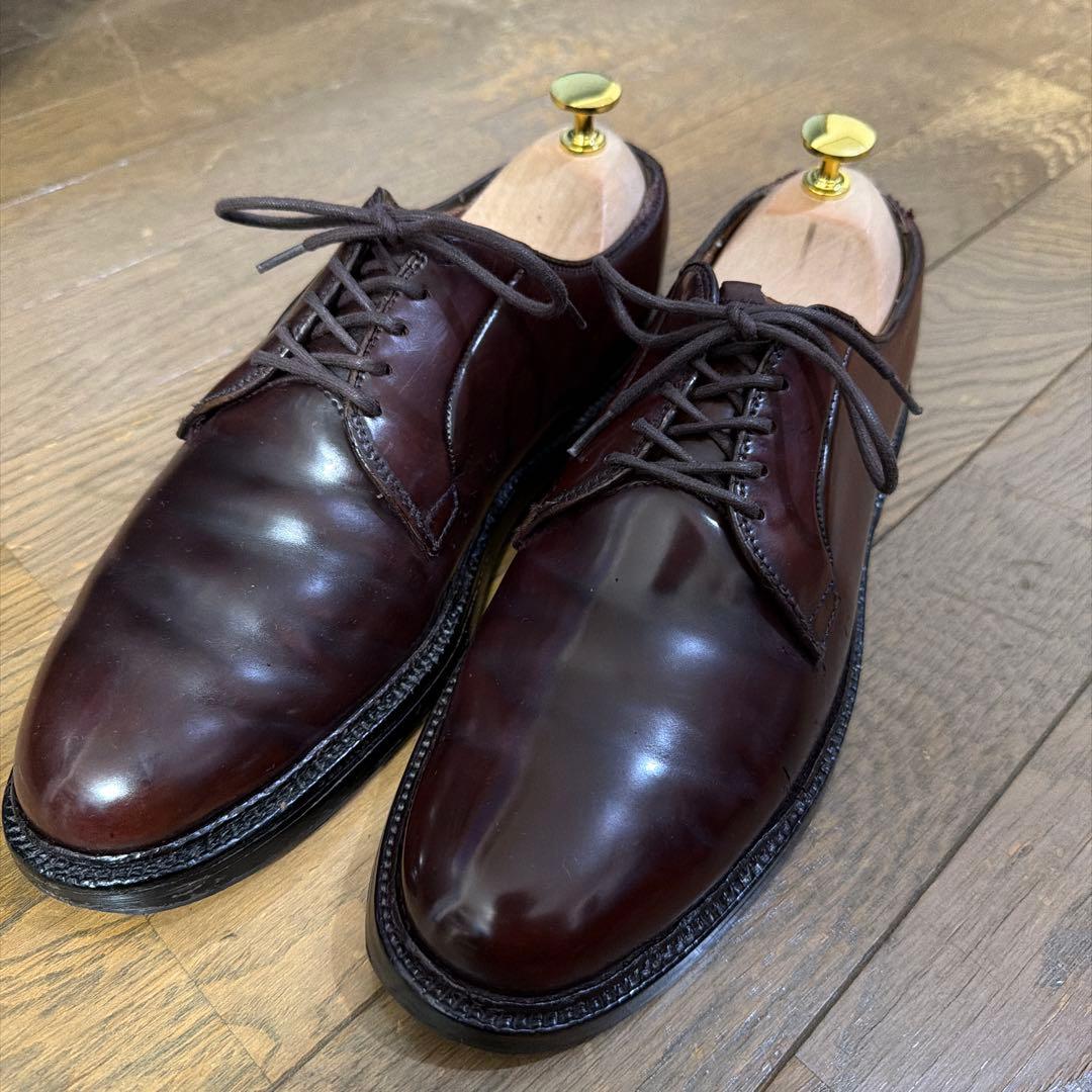 Alden プレーントゥ 990 US6.5 D コードバン　バーガンディ