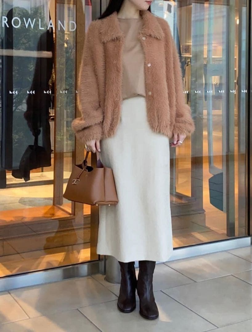 トゥモローランド ボールジィ フェザーヤーン ステンカラーカーディガン