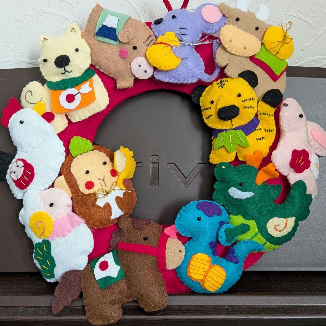 ★darumasan★　フェルトリース5点