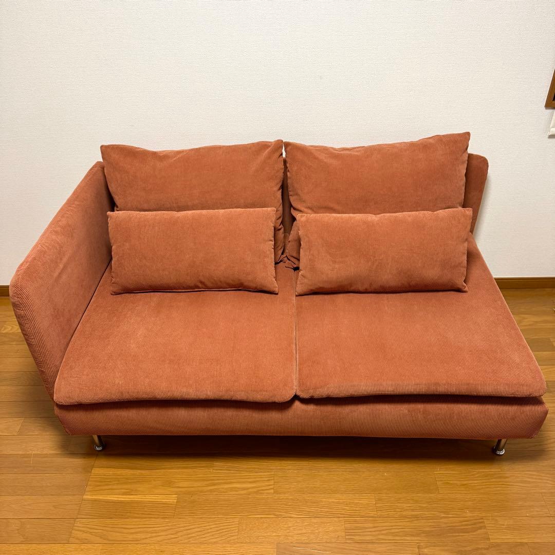 【使用半年未満!!!】IKEA ソーデルハムン 3人掛け ケーリンゲ 赤茶色