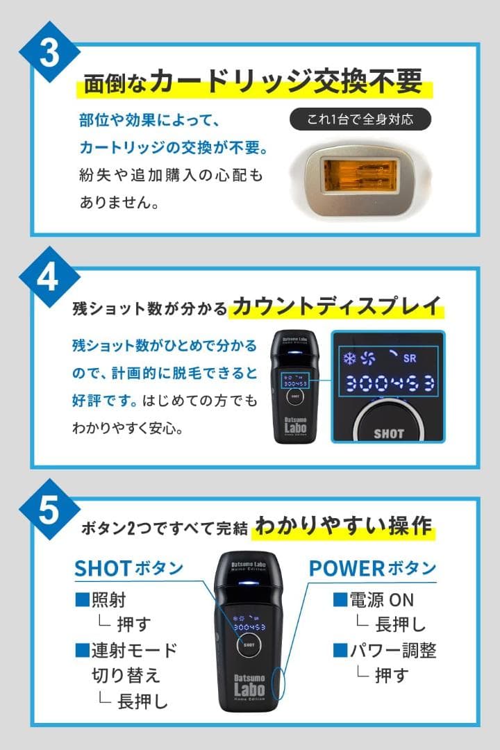 2025 脱毛ラボ ホームエディション ( ブラック ) 家庭用光美容器