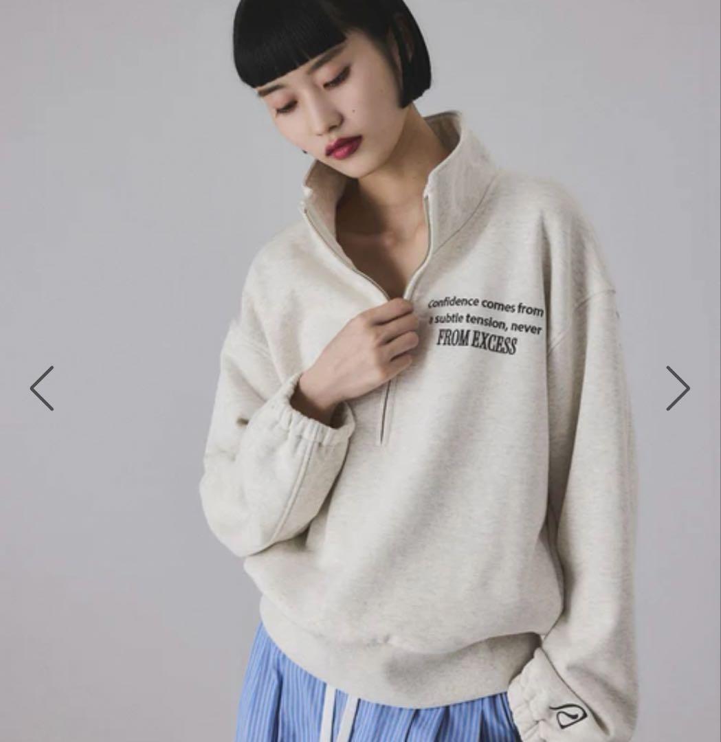 ADAM ET ROPE' FEMME ハーフジップススウェット