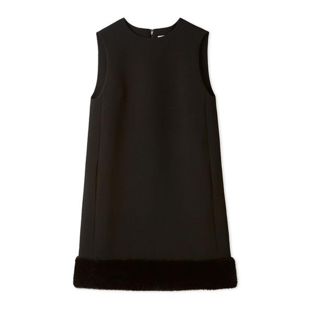 【現行品・美品✨】CELFORD セルフォード　裾ファーミニワンピース ブラック