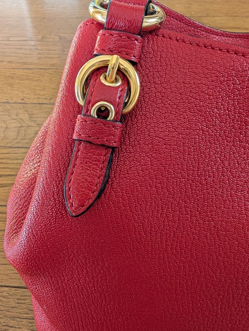 MIU MIU　ミューミュー　 赤 　レザー　ハンドバッグ