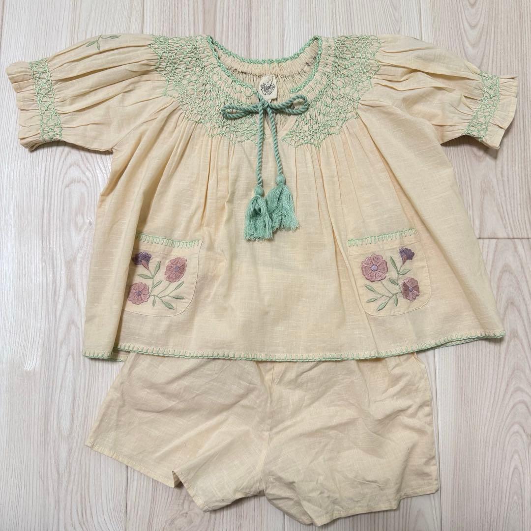 その他 apolina Verna Short Set Milk 3-5y