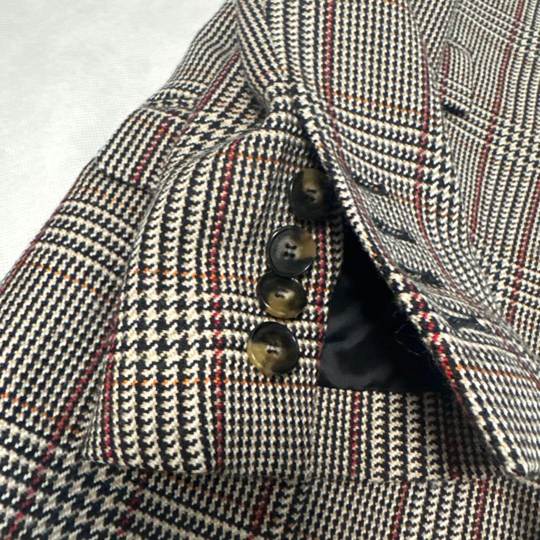 美品ステラマッカートニー チェックテーラードジャケット 薄手コートアウター