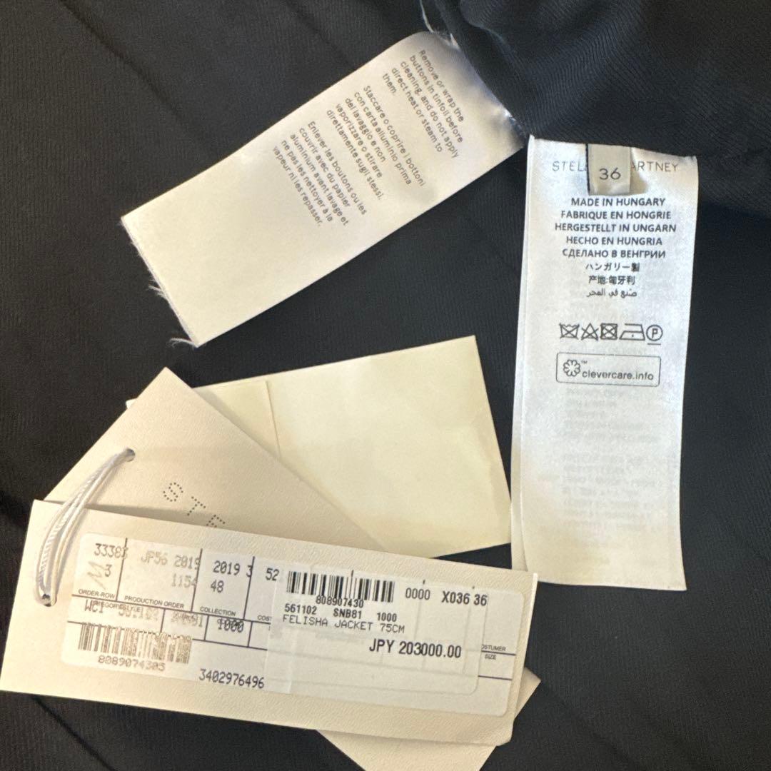 美品ステラマッカートニー チェックテーラードジャケット 薄手コートアウター