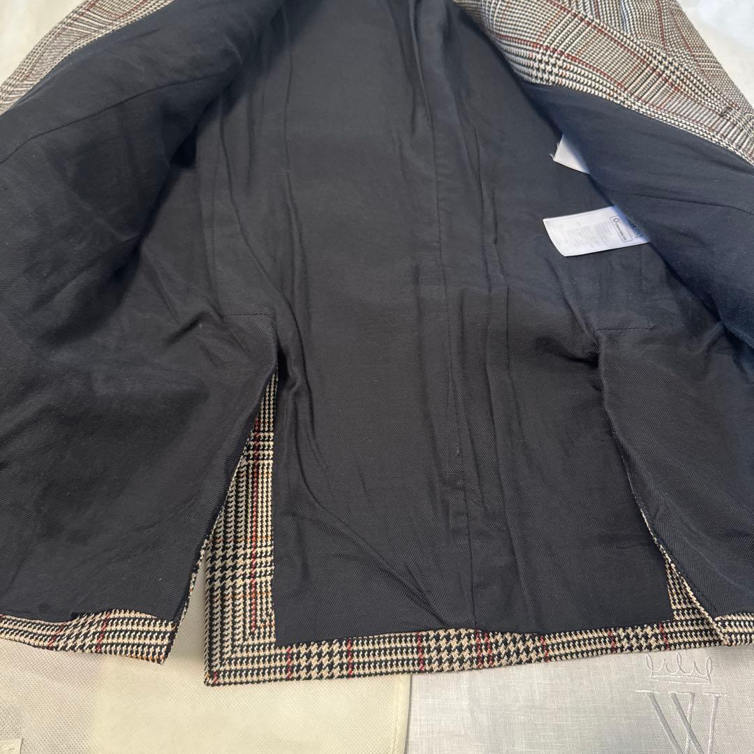 美品ステラマッカートニー チェックテーラードジャケット 薄手コートアウター