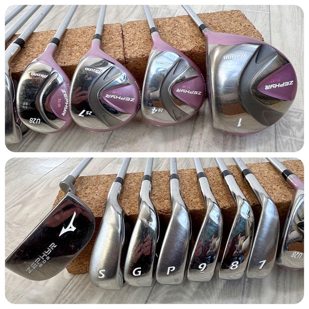 レディースゴルフ　MIZUNO ZEPHYR ZL-01 11本 レインカバー付