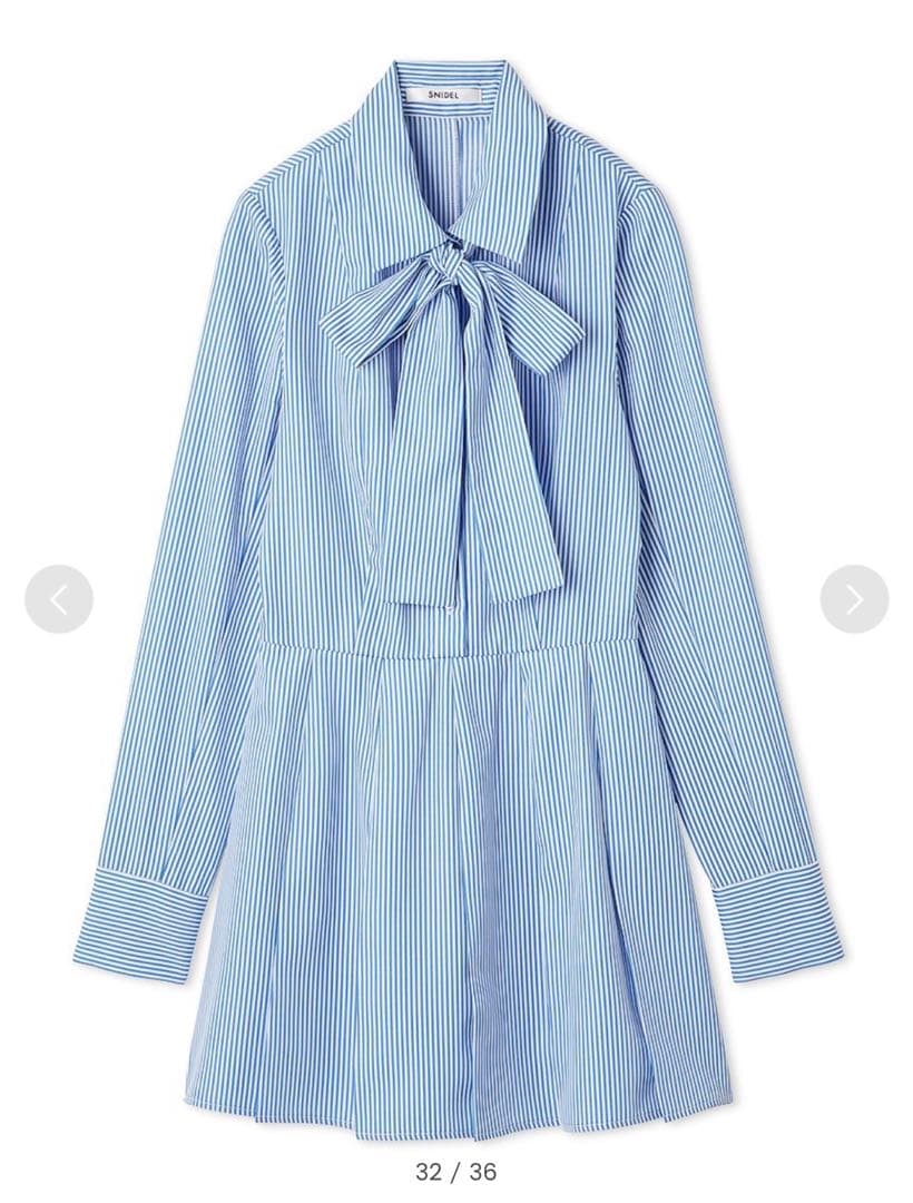 【3連休限定価格】SNIDEL シャツコンビチュニック GRY 0サイズ