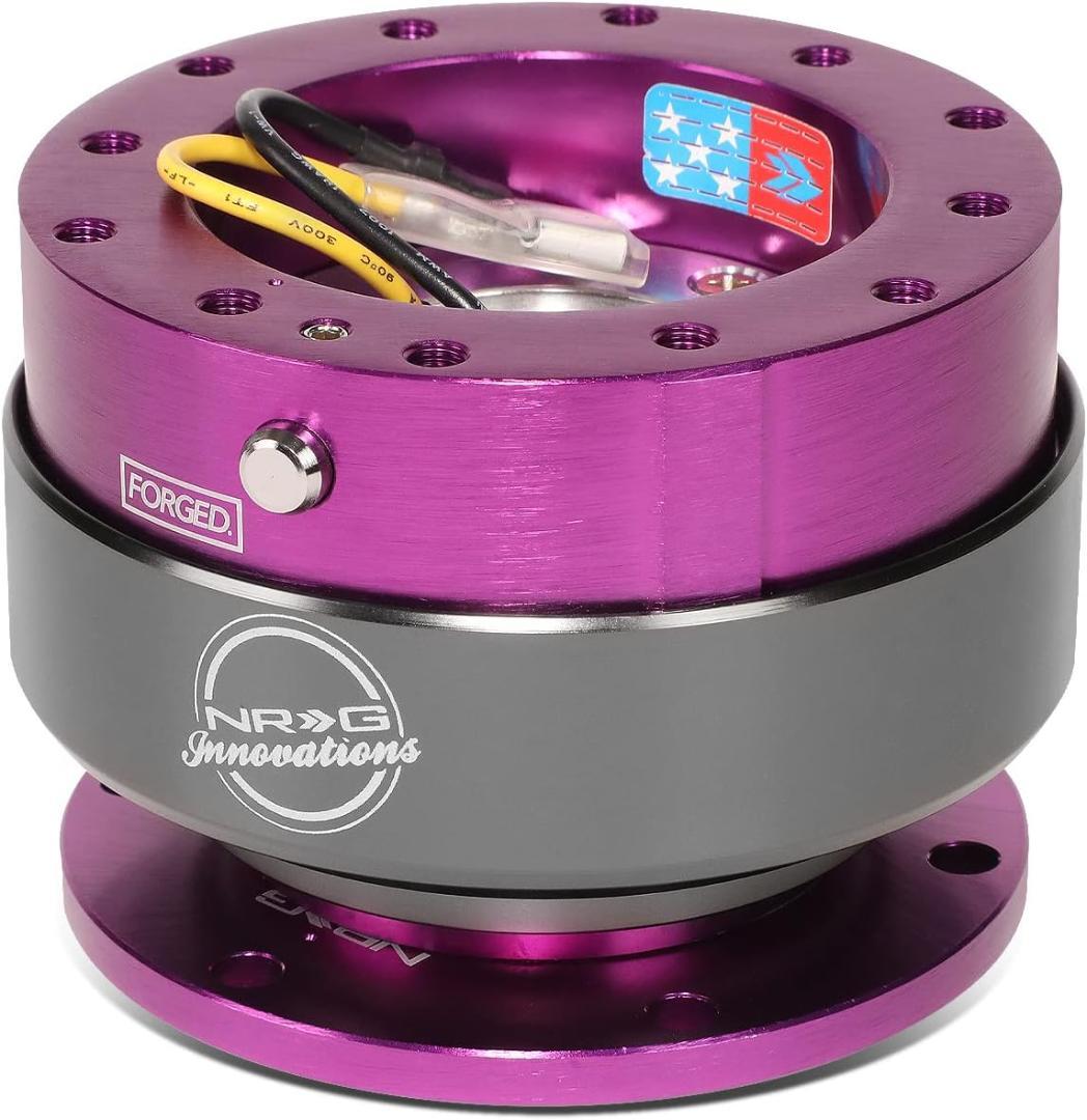 NRG ステアリングホイール パープル チタンリング SRK-200PP