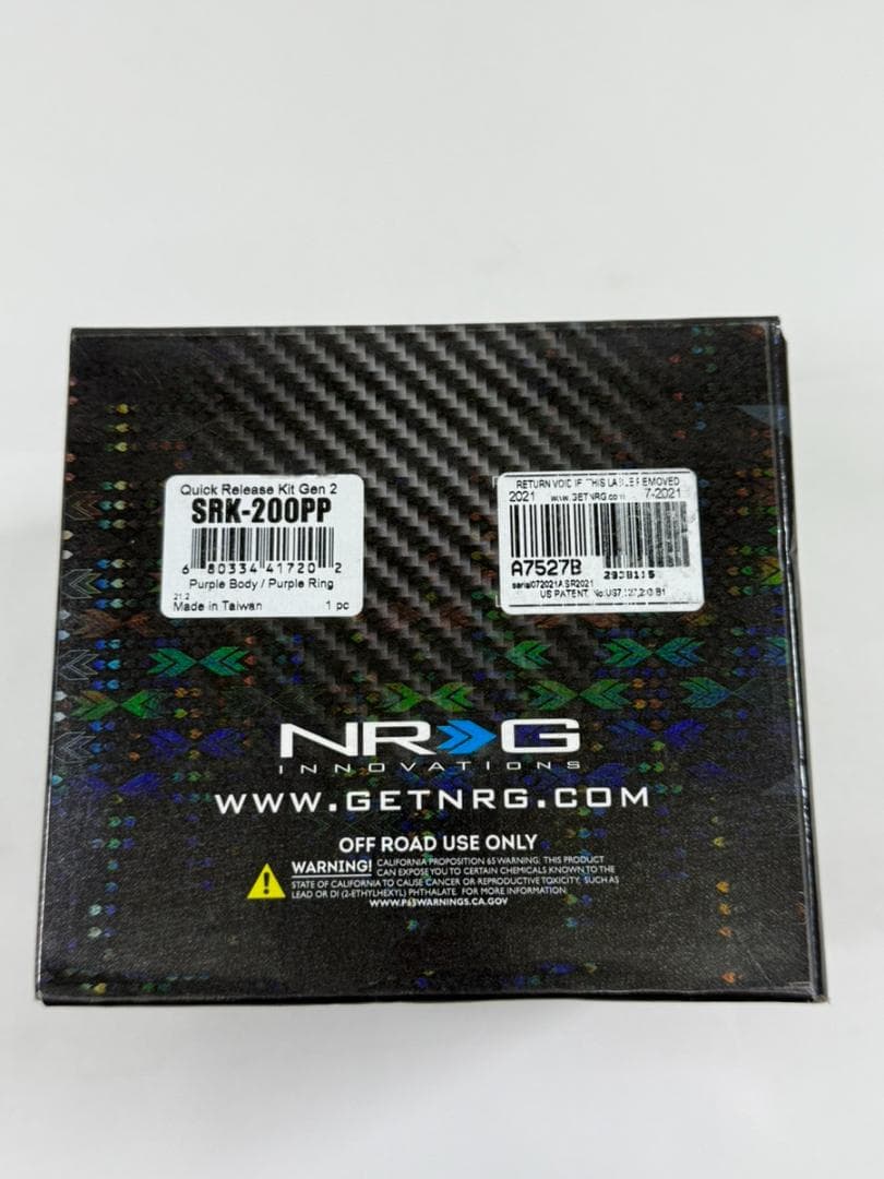 NRG ステアリングホイール パープル チタンリング SRK-200PP