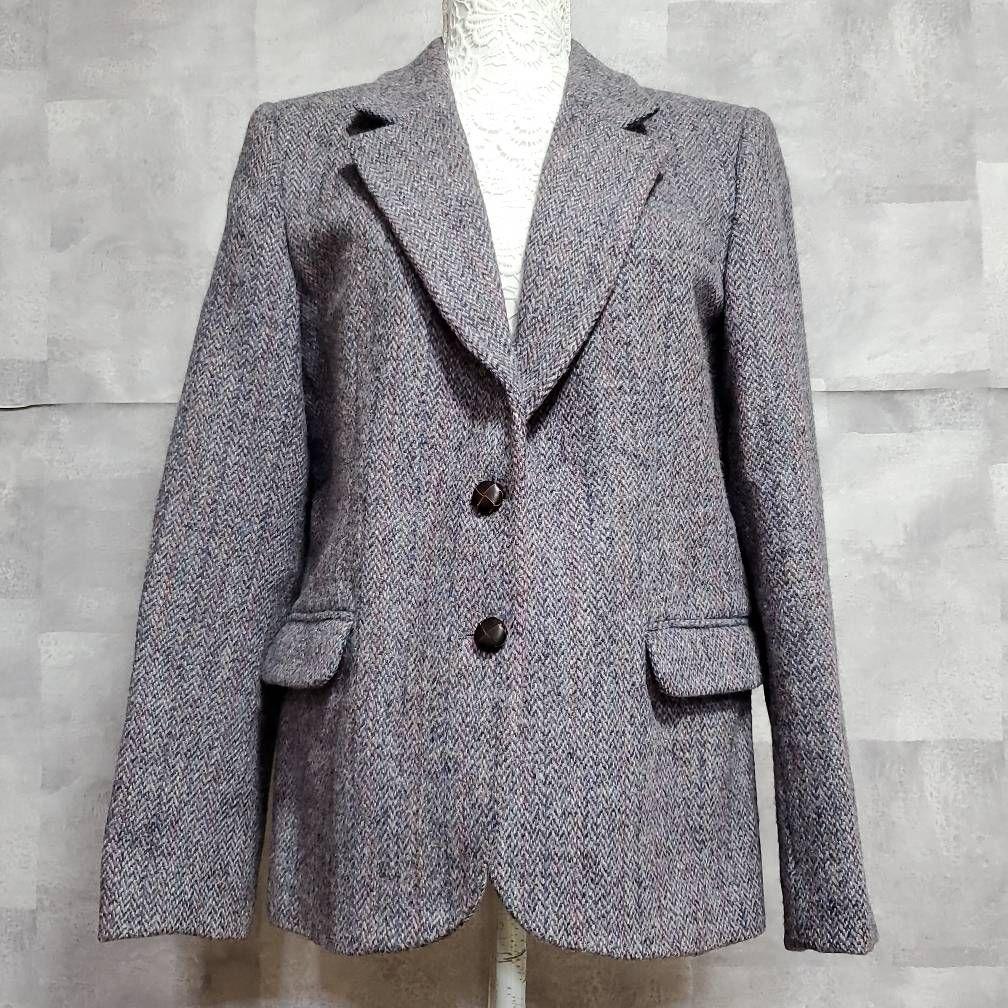 極美品XL リチャードエヴァンス ハリスツイード ウール100 ブレザー 米国製