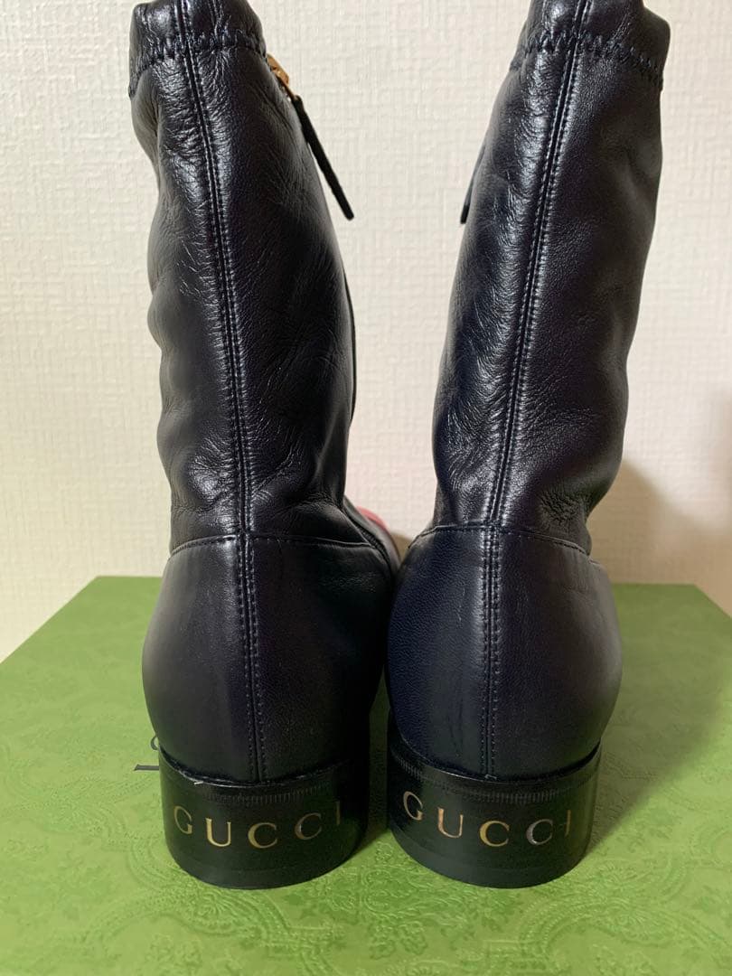 新品未使用　GUCCI バイカラーアンクルブーツ