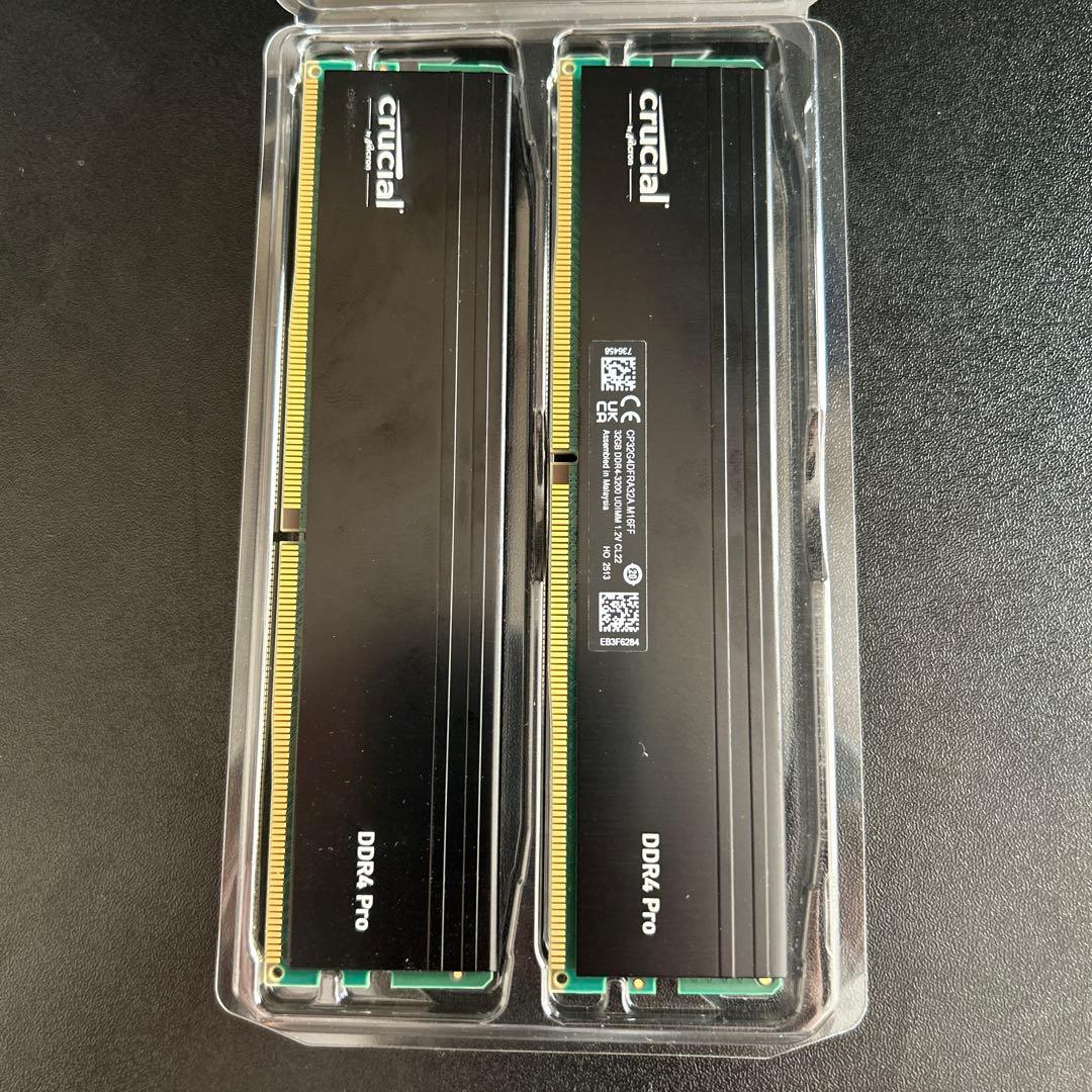 CrucialPRO デスクトップ用メモリ 32GBX2枚 DDR4-3200