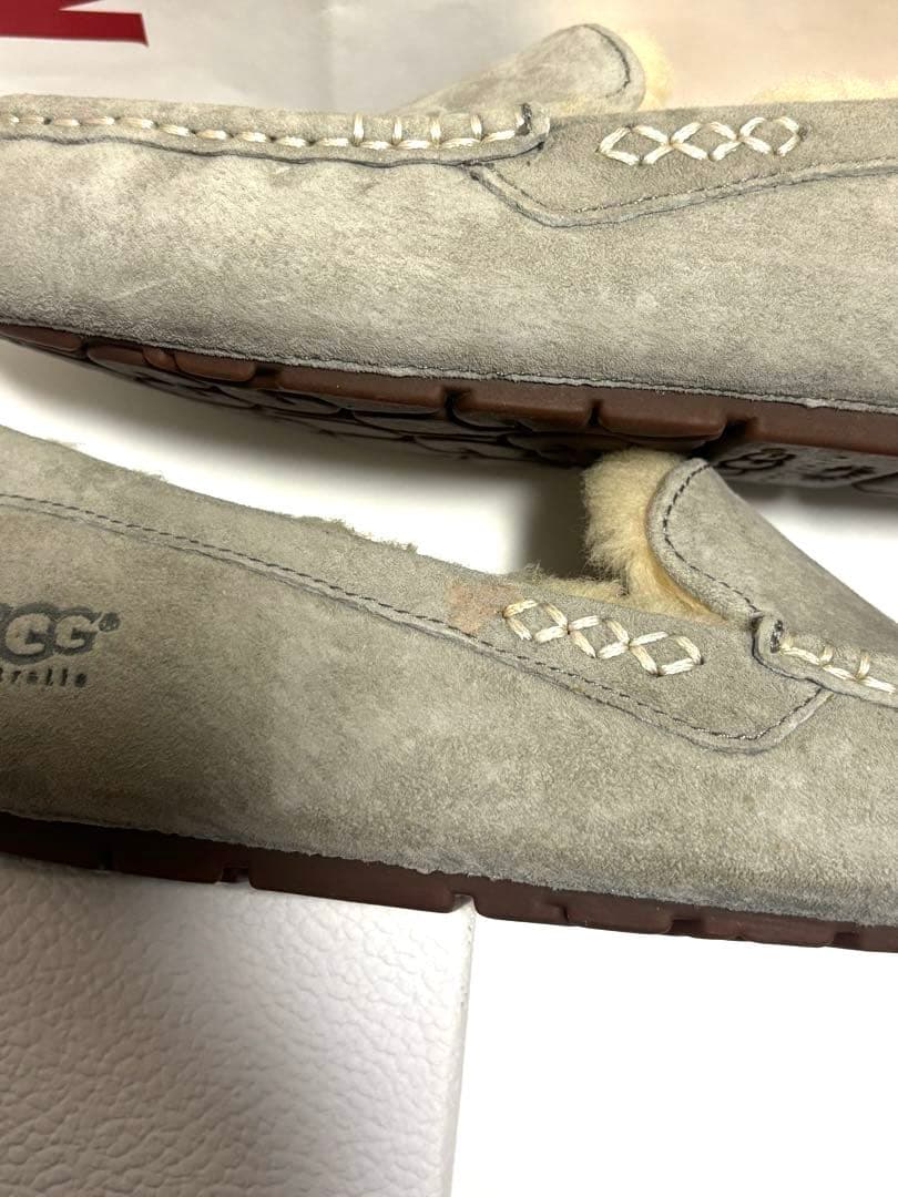 新品 UGG ANSLEY アンスレー モカシン グレー 24cm アグ