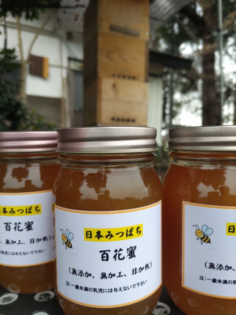 新蜜　日本ミツバチの百花蜜（１年物）㊷　550ｇ✕4本（2.2Kｇ）